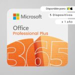 Licencia Office 365 Profesional Plus Windows Para 5 Equipos
