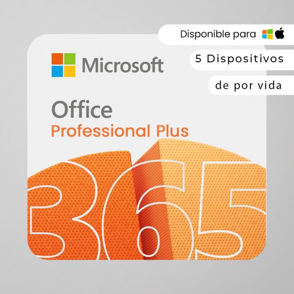 Licencia Office 365 Profesional Plus Windows Para 5 Equipos de por vida