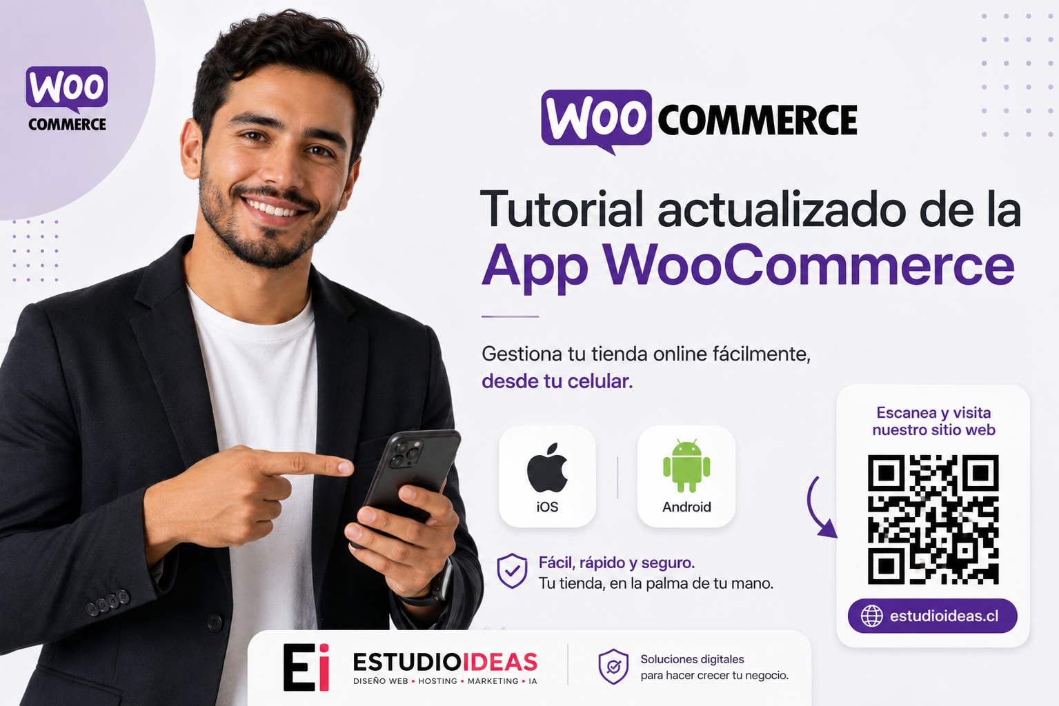 Conectar WooCommerce App con código QR | Estudio Ideas